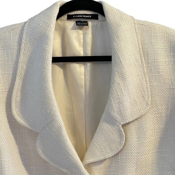 New Off White Ellen Tracy Short Sleeve Jacket Size 18 - Picture 3 of 9